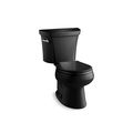 Kohler Toilet, Gravity Flush, Floor Mounted Mount, Round, Black 3997-U-7